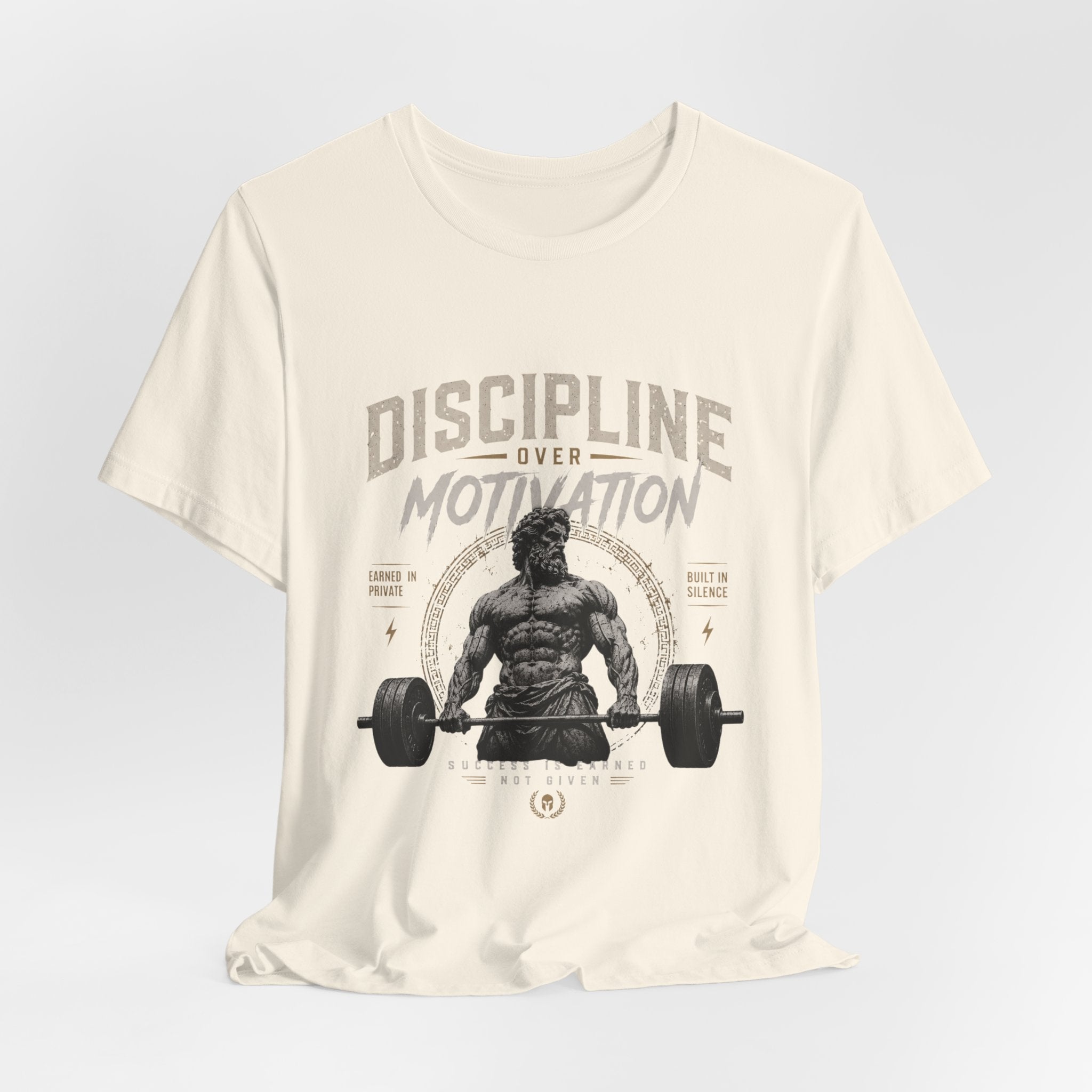 Discipline Over Motivation Gym Tee — Motivational Weightlifting T-Shirt