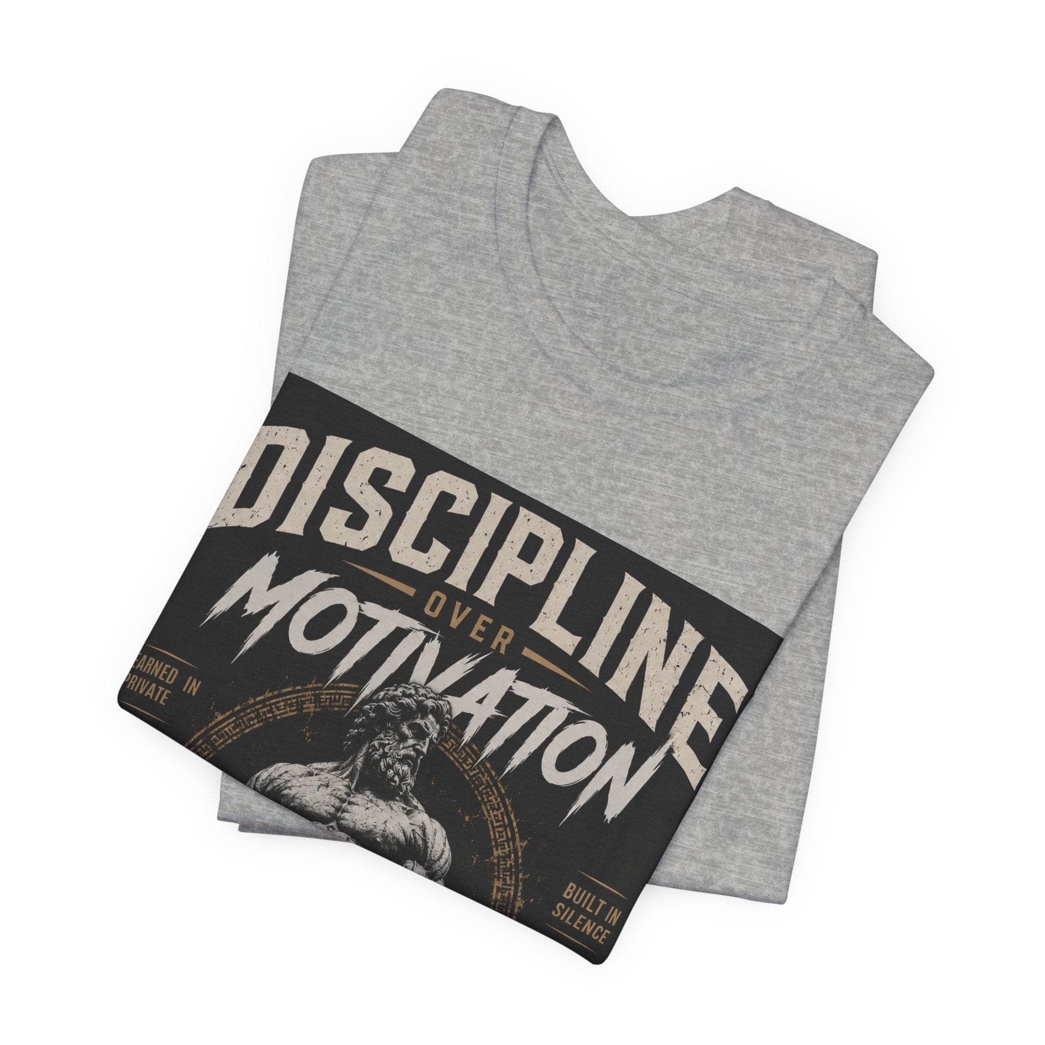 Discipline Over Motivation Gym Tee — Motivational Weightlifting T-Shirt