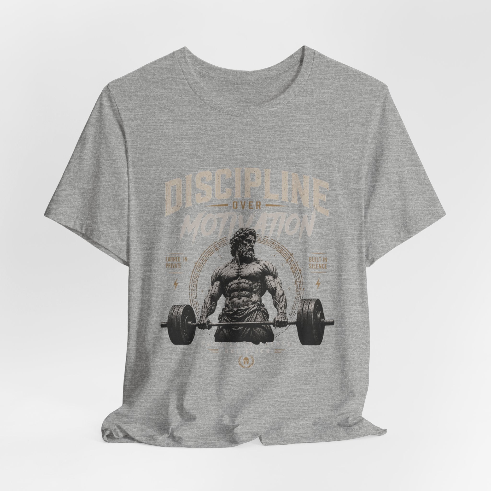 Discipline Over Motivation Gym Tee — Motivational Weightlifting T-Shirt