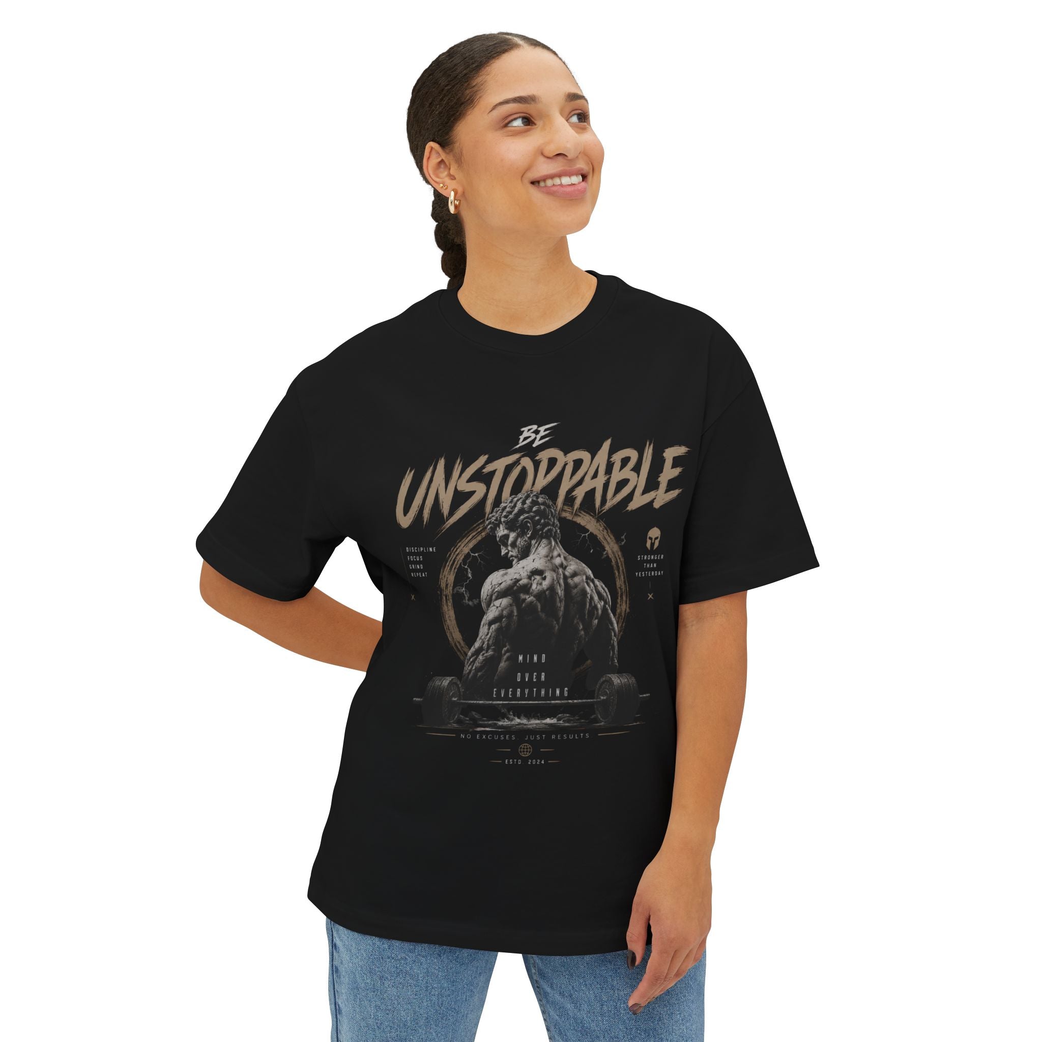 Be Unstoppable Muscle Warrior T-Shirt | Motivational Gym Graphic Tee