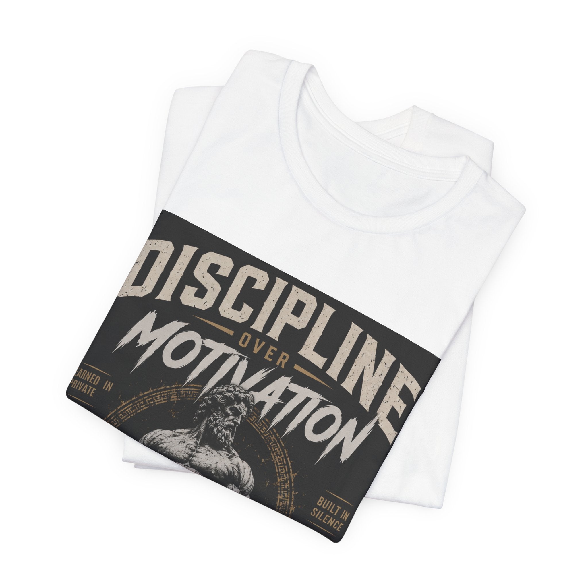 Discipline Over Motivation Gym Tee — Motivational Weightlifting T-Shirt