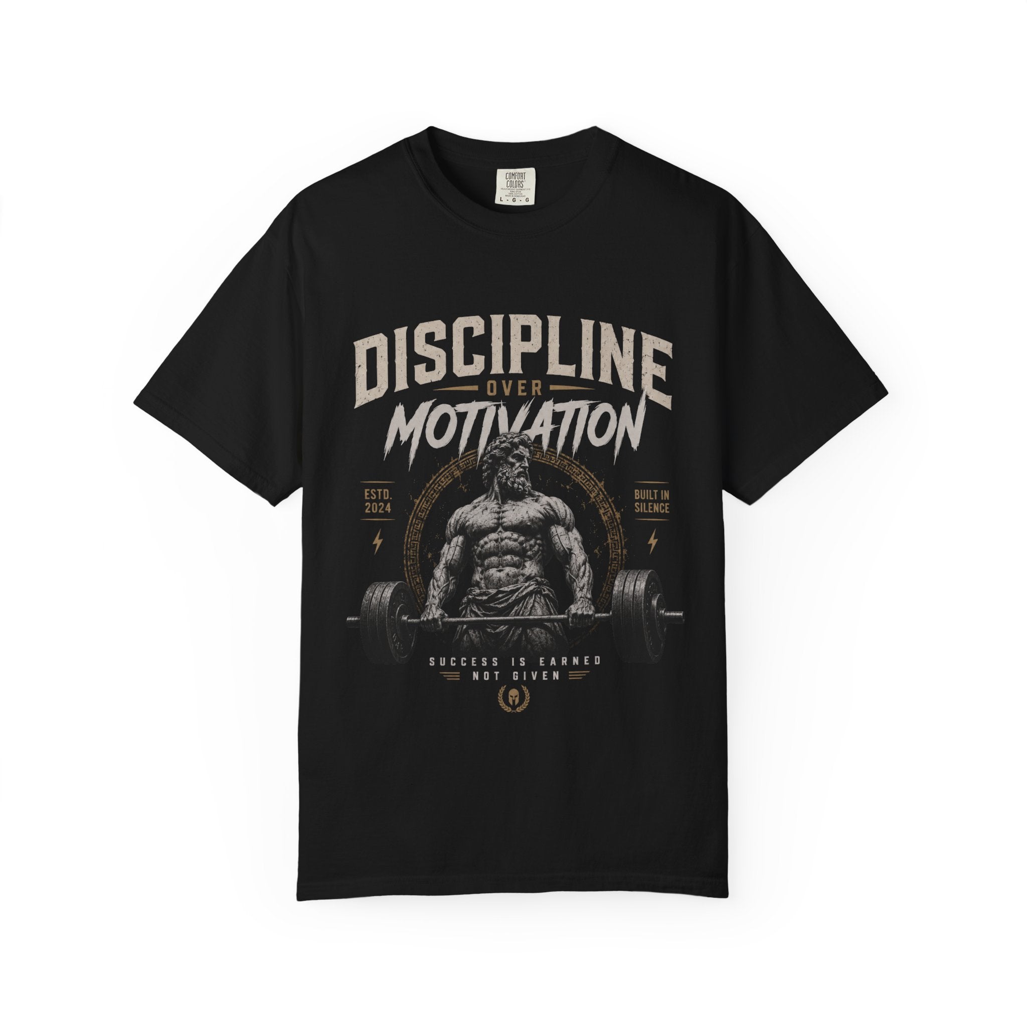 Discipline Over Motivation Gym T-Shirt — Weightlifting Motivational Fitness Tee