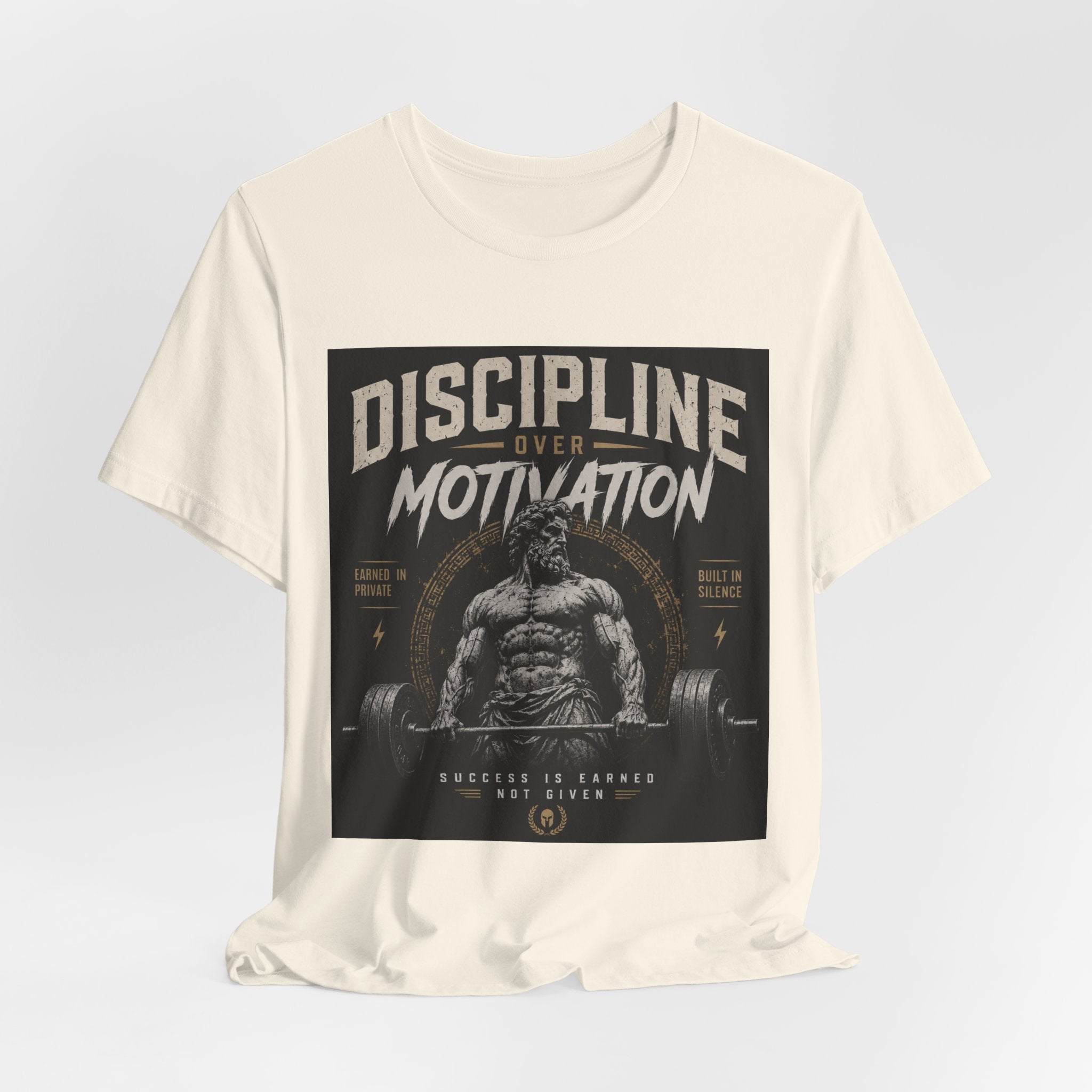 Discipline Over Motivation Gym Tee — Motivational Weightlifting T-Shirt
