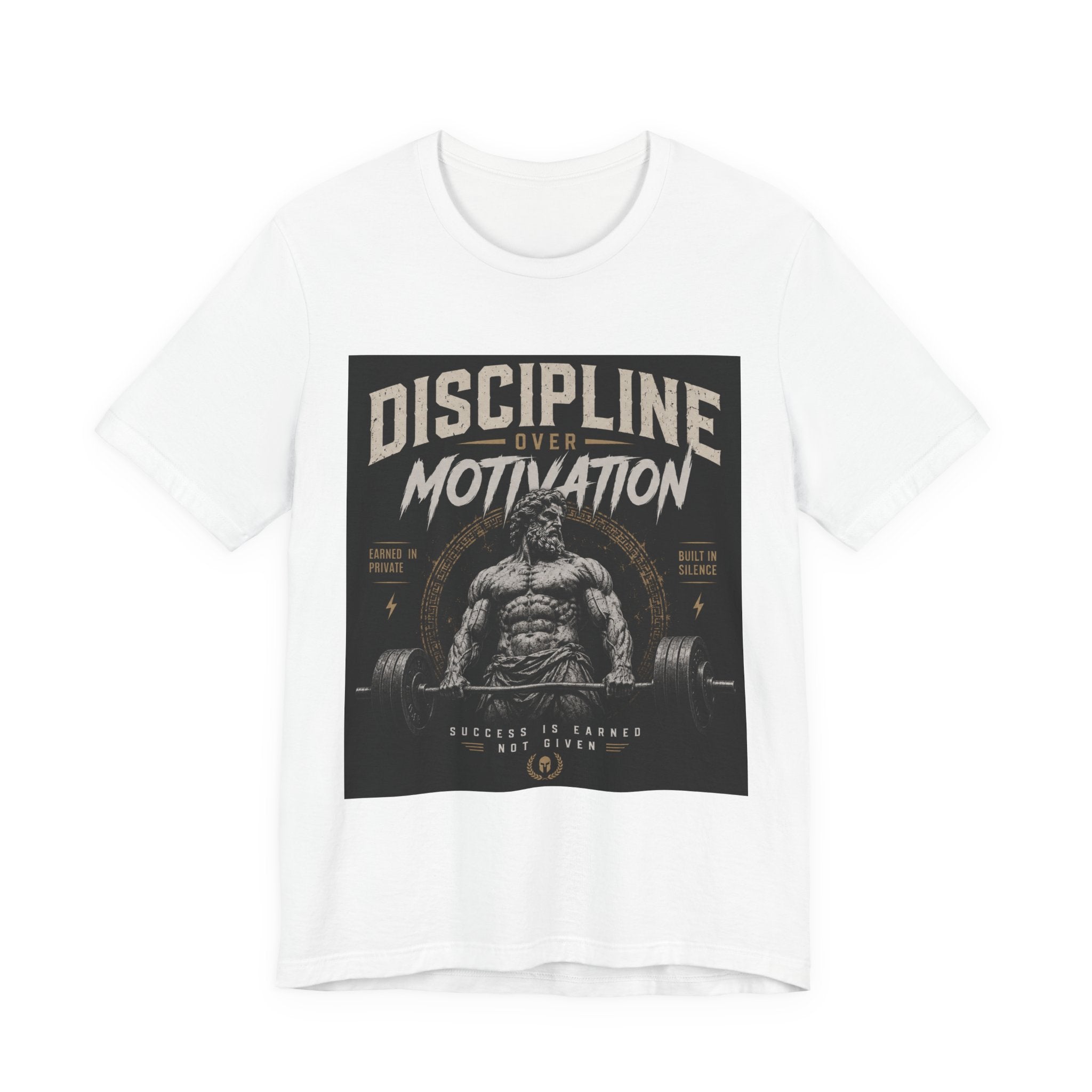 Discipline Over Motivation Gym Tee — Motivational Weightlifting T-Shirt