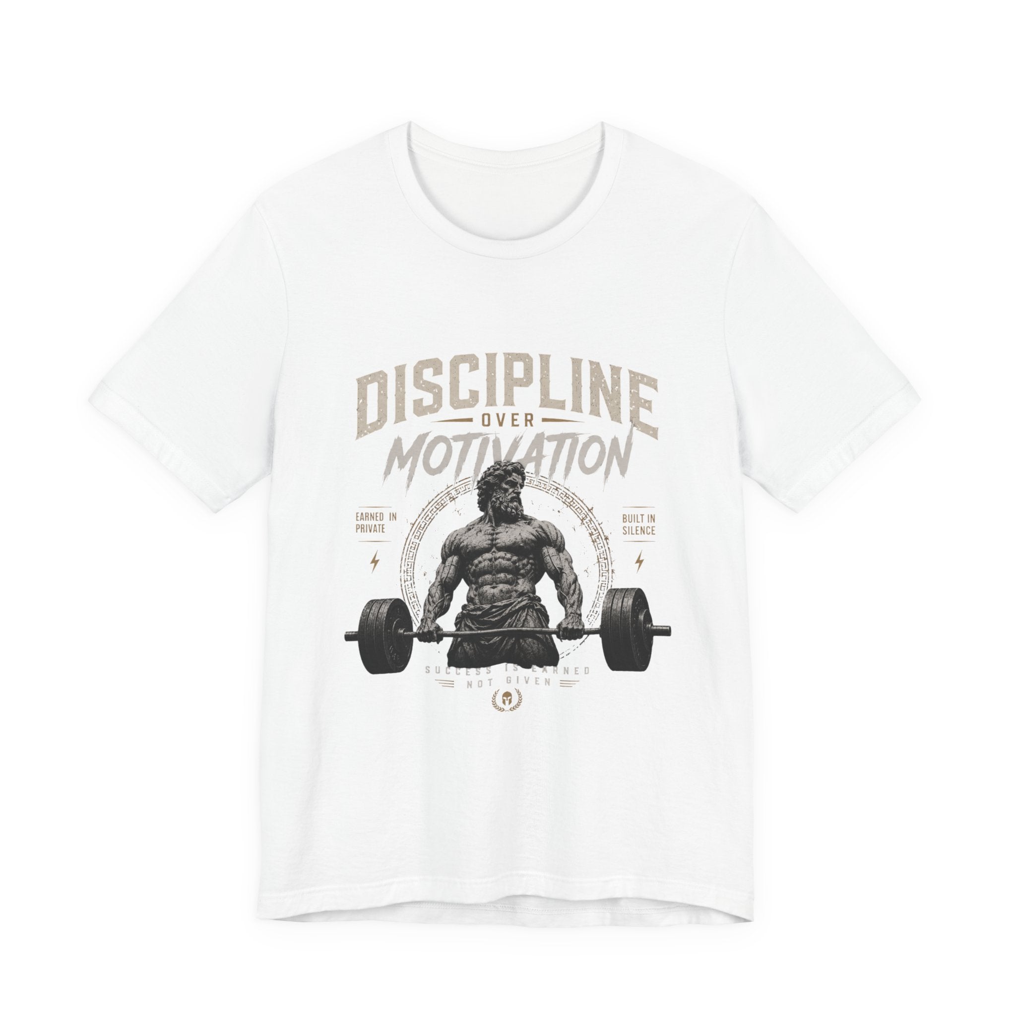 Discipline Over Motivation Gym Tee — Motivational Weightlifting T-Shirt