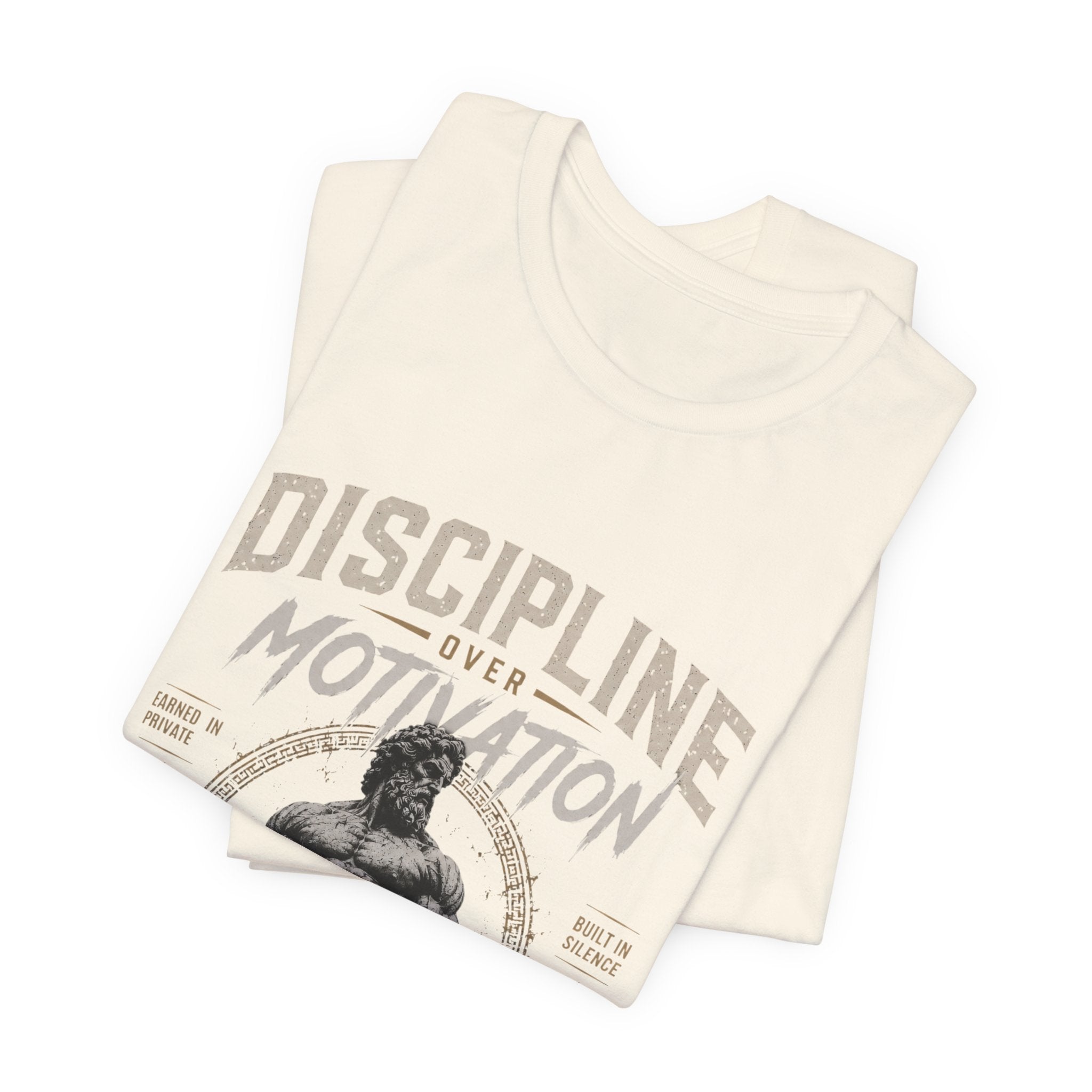 Discipline Over Motivation Gym Tee — Motivational Weightlifting T-Shirt