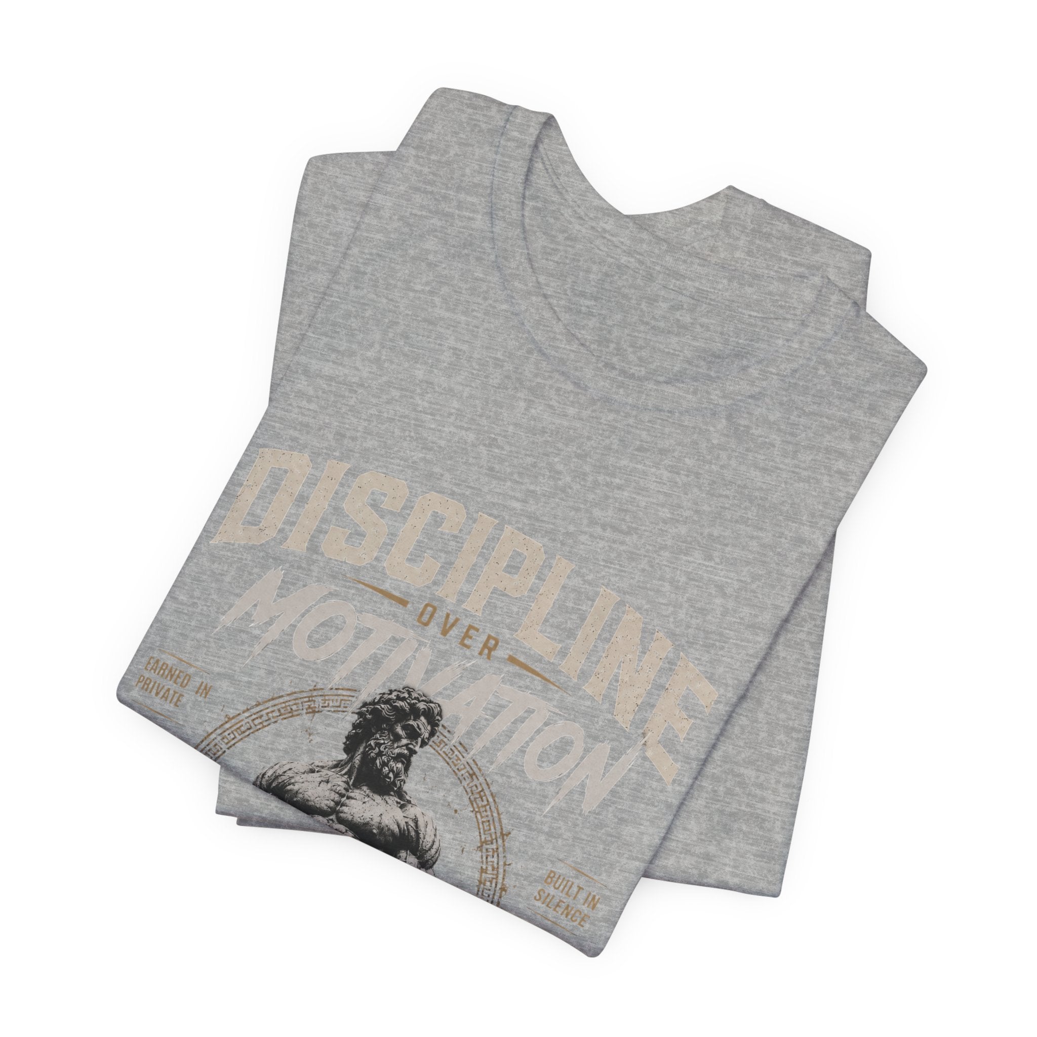 Discipline Over Motivation Gym Tee — Motivational Weightlifting T-Shirt