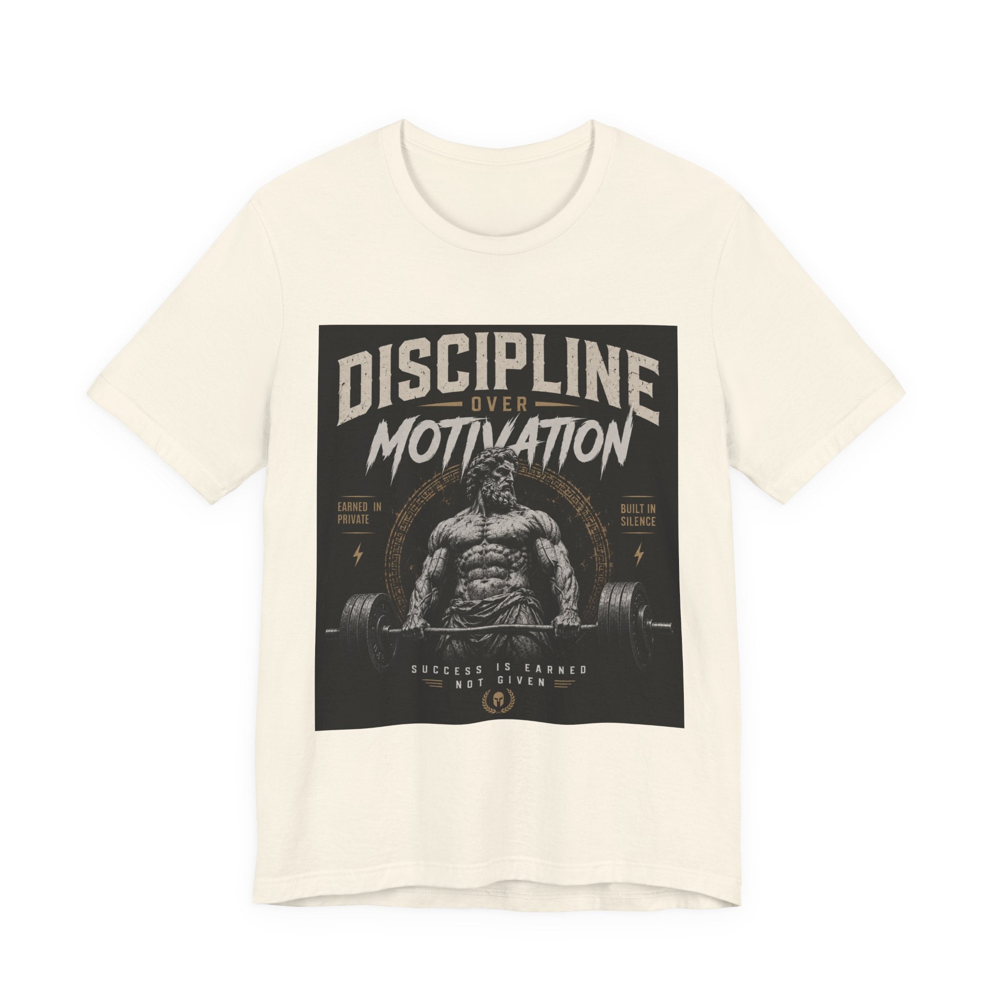 Discipline Over Motivation Gym Tee — Motivational Weightlifting T-Shirt