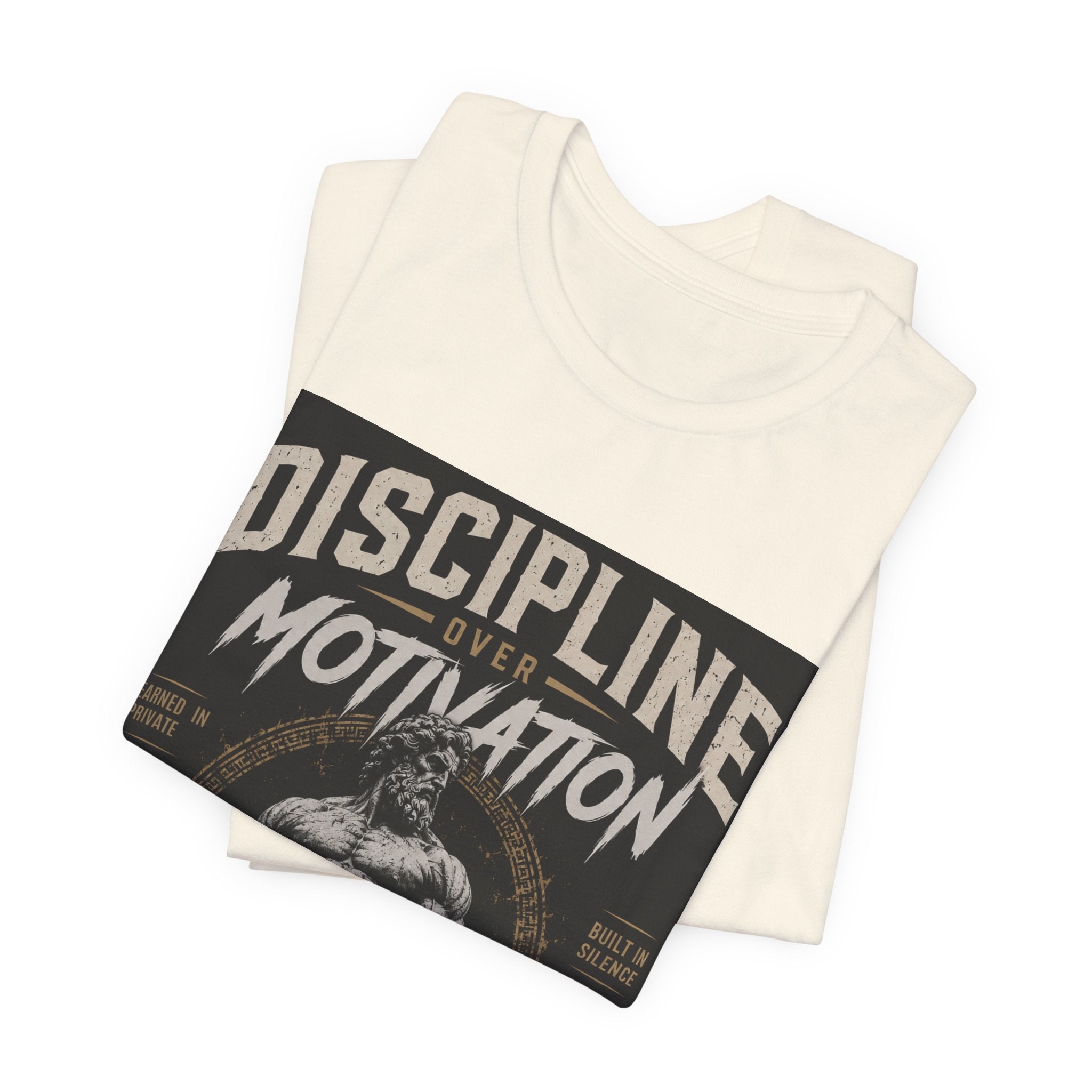 Discipline Over Motivation Gym Tee — Motivational Weightlifting T-Shirt