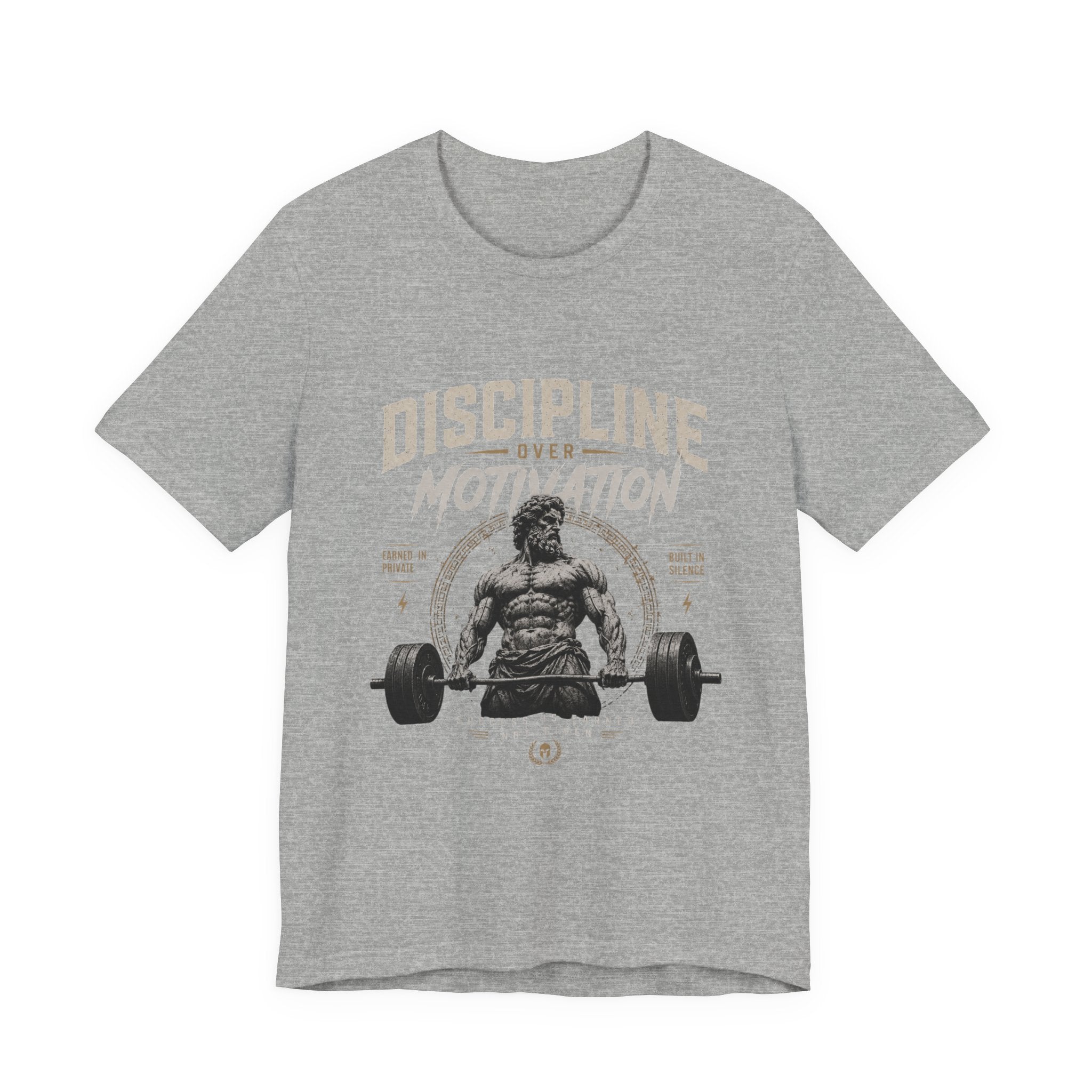 Discipline Over Motivation Gym Tee — Motivational Weightlifting T-Shirt