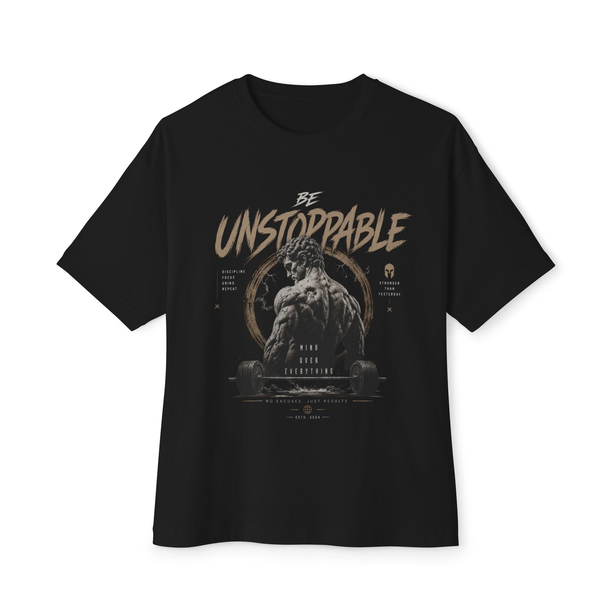 Be Unstoppable Muscle Warrior T-Shirt | Motivational Gym Graphic Tee