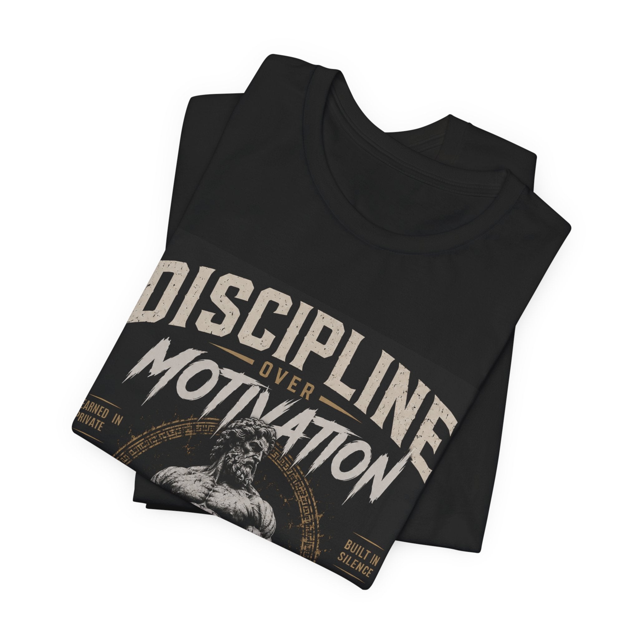 Discipline Over Motivation Gym Tee — Motivational Weightlifting T-Shirt