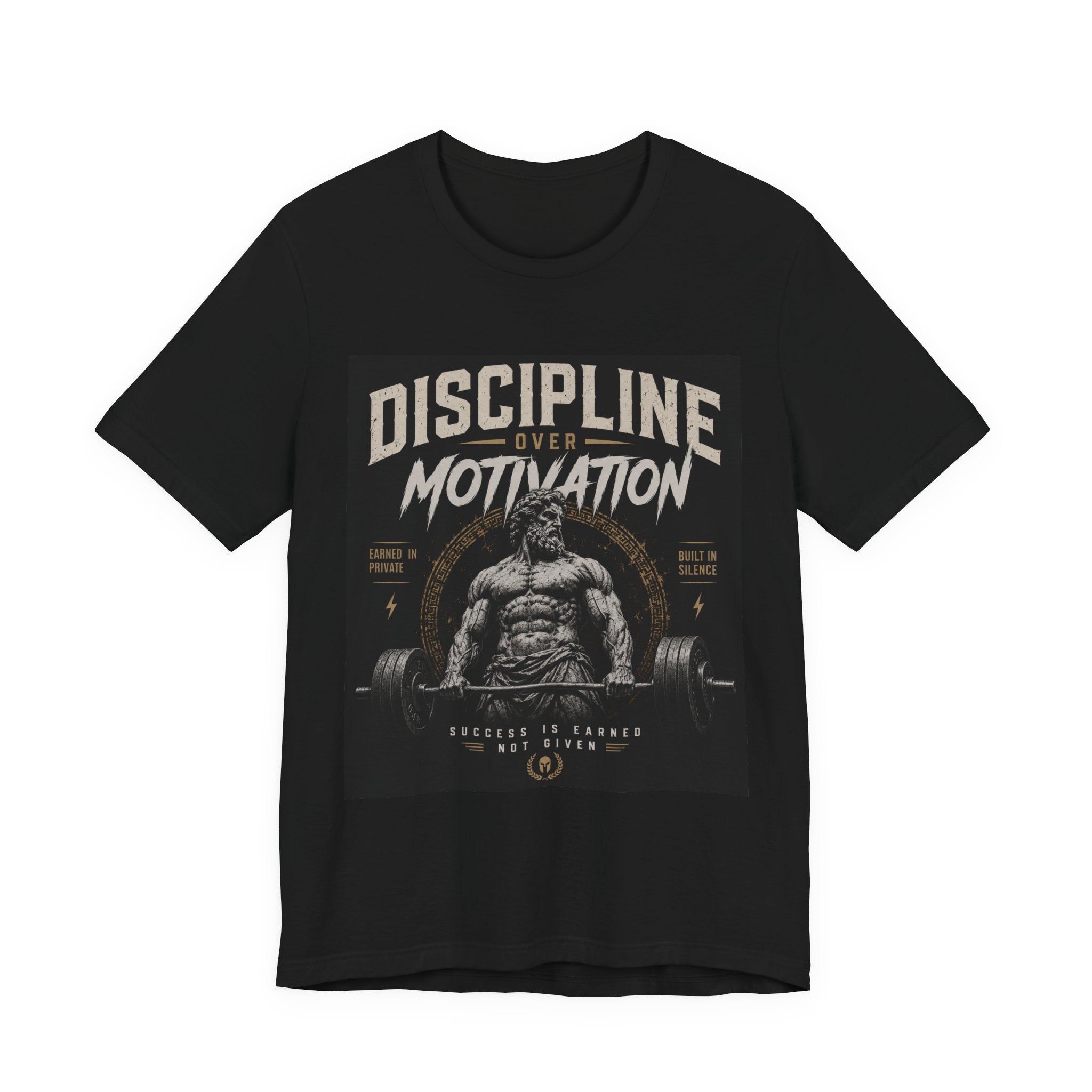 Discipline Over Motivation Gym Tee — Motivational Weightlifting T-Shirt