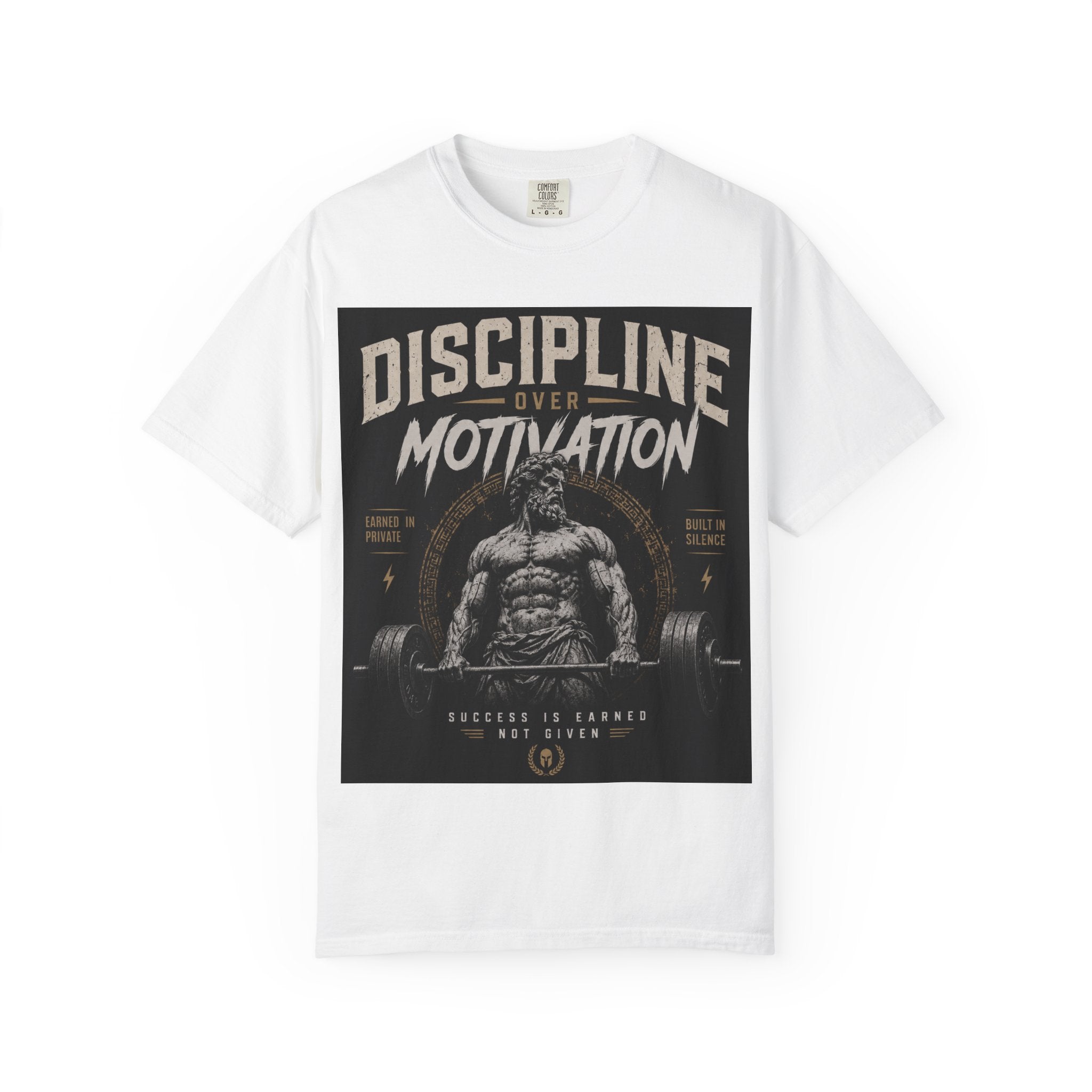 Discipline Over Motivation T-Shirt — Gym Motivation Fitness Tee