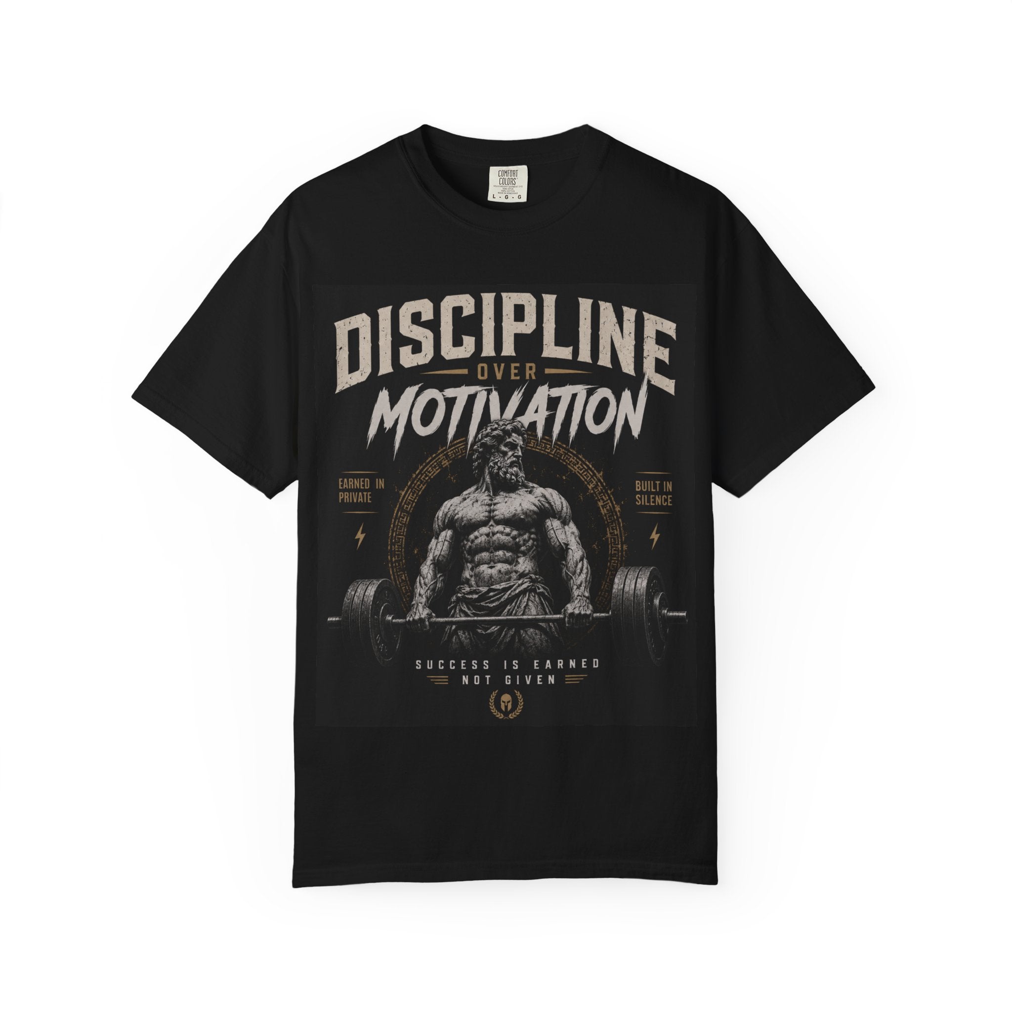 Discipline Over Motivation T-Shirt — Gym Motivation Fitness Tee