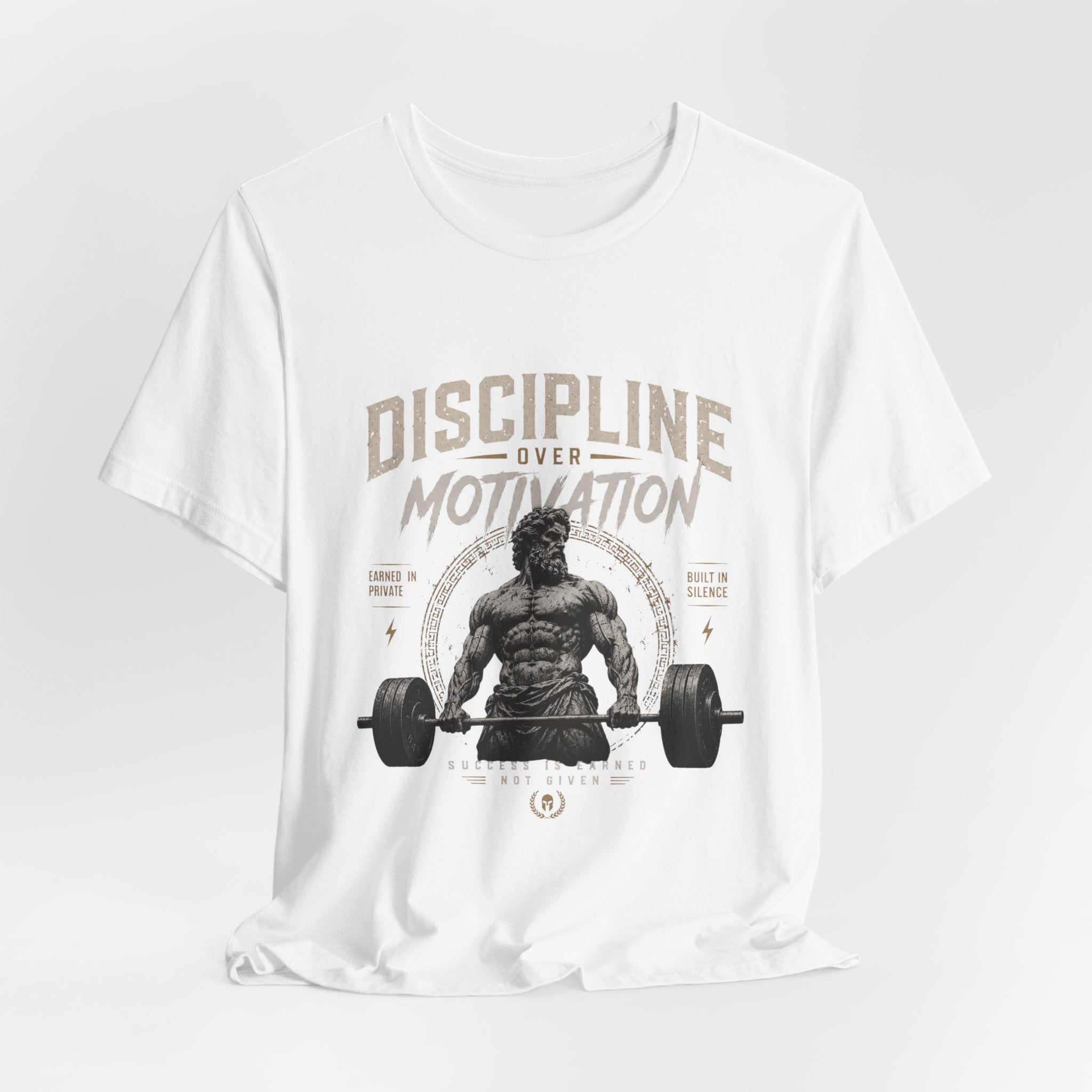 Discipline Over Motivation Gym Tee — Motivational Weightlifting T-Shirt